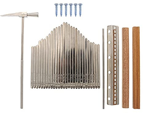 21-Tasten Kalimba Mbira DIY Part Set Shrapnel Tuning Hammer Musical Zubehör Kit