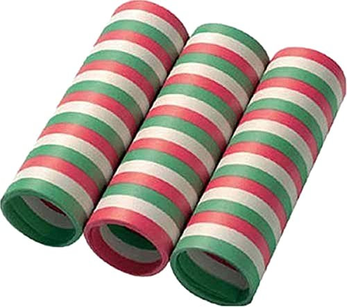 Deko * Italien * für Party und Länderparty | Italienische Dekoration Deutsche Partydeko Rot Weiß Grün Italy Flagge, Edition: Luftschlangen, 3 Rollen