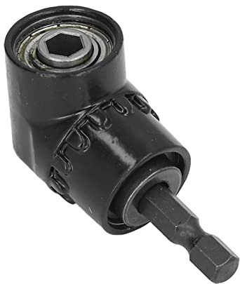 Kuuleyn Tournevis à Angle Droit, Visseuse à Percussion, Fixation pour Perceuse à Angle Droit, Adaptateur De Perceuse à Angle Droit Fixation De Porte-Embout Coudé Accessoire à Tige Hexagonale 1/4