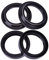 40x52x10 Motorrad Gabel Öl Dichtung Staub Abdeckung Lippe for Aprilia 650 Pegaso RS125 RS250 RS 125 250 (Color : 2xOil seal 2xcover)
