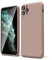 oakxco for iPhone 11 Pro Max Phone Case Liquid Silicone, Thin Slim Soft Rubber Gel TPU Plain Simple Cover for Women Girl Cute, Matte Solid Color, Brown Khaki Nude