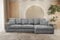 Kaiser Möbel, Sofa mit schlaffunktion, mit Bettkasten, Schlafsofa Gabon, Designer L-Form Sofa, Modern Design Couch, Polsterecke, Freistehend, Stoff- Plüsch Zoom Grau Rechts