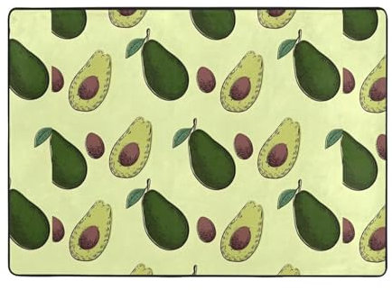 UPIKIT Avocado Fruit Waschlappen, saugfähig, rutschfest, 203 x 148 cm, für Wohnzimmer, Schlafzimmer, Yogamatte, Krabbelmatte