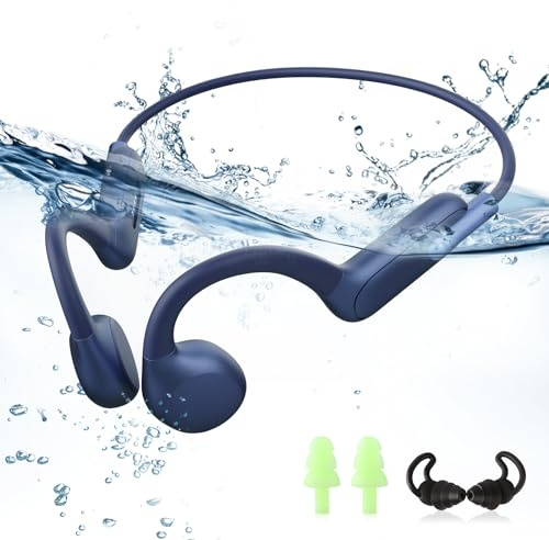 HIFI WALKER Auriculares Conduccion Osea MP3 Acuaticos para Natacion Acuático con 32GB, Ipx8, Bluetooth 5.3 Auriculares Deportivos para Natación, Nadar, Ciclismo