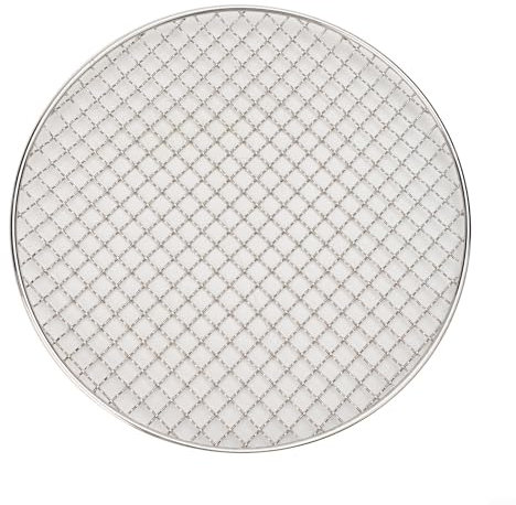 CWOQOCW Rundes Grillnetz aus Edelstahl, Grillnetz, Backblech, Grillgitter, Grillrost für Outdoor, Camping, Grillen und Zuhause (30,5 cm)