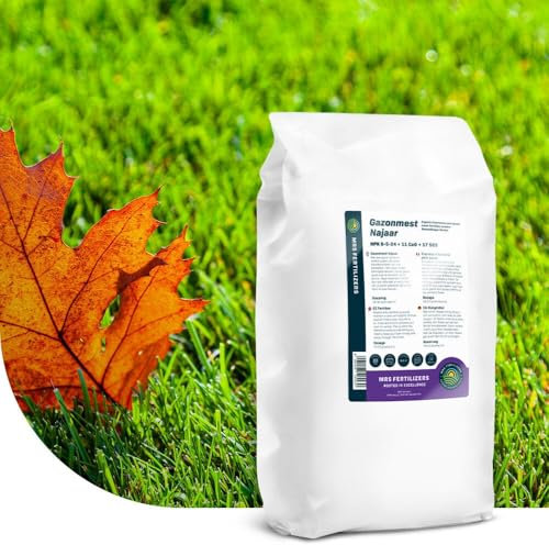 Engrais d'automne pour gazon : 20 kg : 500 m² - Enrichi en magnésium pour un gazon vert foncé - Son effet reste visible jusqu’au printemps