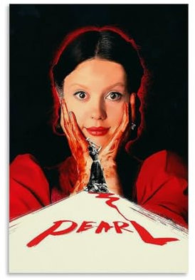 Mia Goth-Poster, Horror-Film-Poster, Leinwand, Wandkunst, Dekor, Gemälde für Zuhause, Wohnzimmer, Schlafzimmer, 20 x 30 cm, ungerahmter Stil
