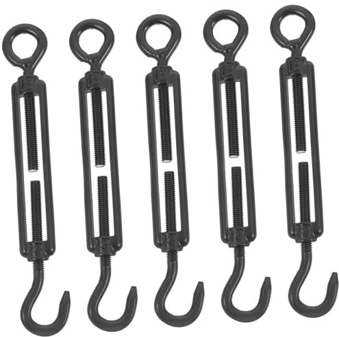 iplusmile 5stücke Edelstahl Spannschloss Haken Und Öse Verstellbarer Seilspanner Für Sonnensegel Und Kabelbefestigung Schwarz Beschichtet Langlebig Und Vielseitig Einsetzbar