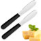 Deilonie 2 PCS Butter Knife Spreader,Stainless Steel Butter Knives, 3 In 1 Butter Spreader Butter Curler & Spreader With Non-Slip Handle,Butter Cutter For Cutting And Spreading Butter Cheese