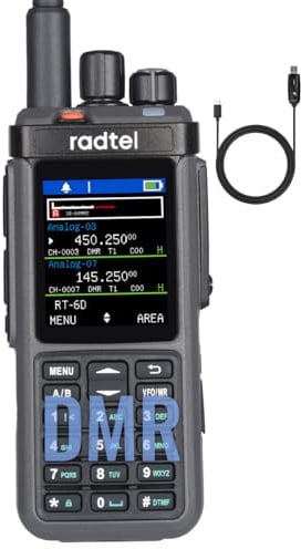 Radio Radtel RT-6D DMR, 500.000 contatti, walkie-talkie a doppia banda, doppio intervallo di tempo, radio bidirezionale, livello 1+2, radio amatoriale, 1024 canali
