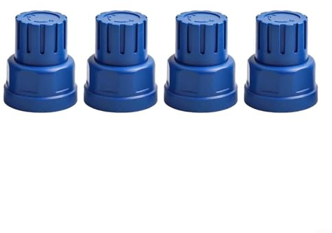 4 Stück Fußbodenheizung Wasserverteiler Handradschalter M30 x 1,5 Manuelle Steuerung Handrad, Ventil Handrad Griff Ventilkern, Krümmer Handradschalter (blau)