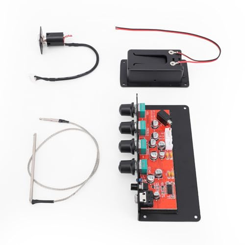 Luocute Leiser Gitarren-Piezo-Tonabnehmer, Kopfhörerüberwachungsmodus, Multidimensionale EQ-Steuerung, Integrierter Verzögerungseffekt, für Akustische Klassische Gitarren