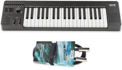 Nux NTK-37 Keyboard USB MIDI Keyboard-Controller mit keepdrum Midi Kabel