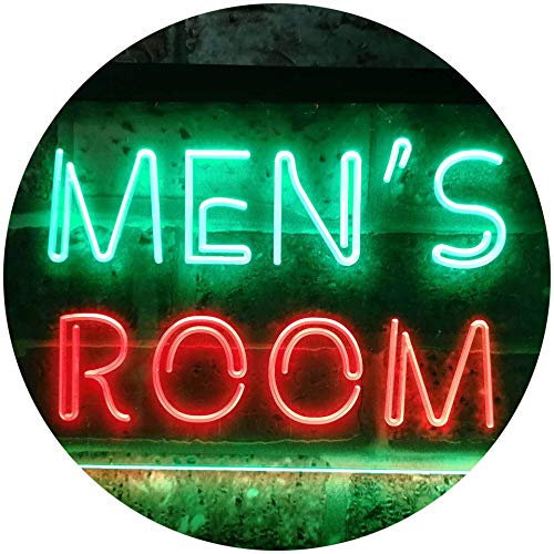 Men's Room Toilet Changing Illuminated Dual Color LED Barlicht Neonlicht Lichtwerbung Neon Sign Grün & Rot 300 x 210mm st6s32-i0629-gr