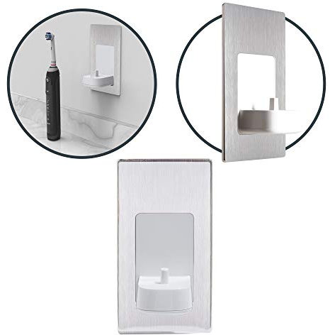 ProofVision in Wall Electric Toothbrush Charger Brushed Steel Finish