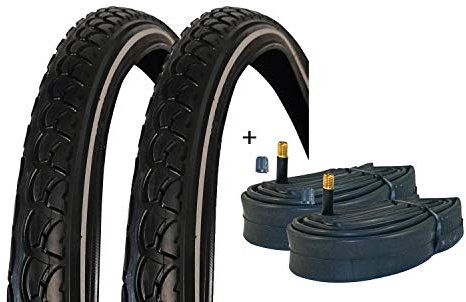 2X Fahrradreifen Kenda K197 Eurotrek Fahrradmantel 28 Zoll 28x1.75 (47-622) Drahtreifen Schlauch