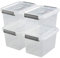 Dynko Plastic Storage Boxes, Clear Containers, Boxes with Lids Set of 4