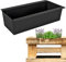 alles-meine.de GmbH 3 Stück Metall - Paletten - Blumenkästen - Ø 38 cm/Pflanzkästen - schwarz - Einsatz - länglich - groß - Paletteneinsatz Europaletten Europaletteneinsatz P..