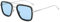 Long Keeper Eckige Retro Sonnenbrille Herren Damen - Retro Pilotenbrille Unisex Vintage Eckige Pilot Brille Quadratisch Metallrahmen für Männer Frauen