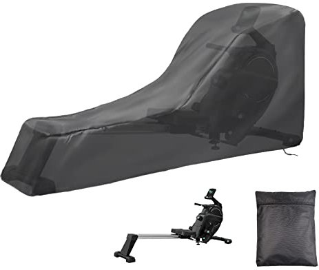 Hohong Rudergerät-Abdeckung, Indoor-Ruderabdeckung für Concept2, staubdichte Fitnessgeräte-Abdeckungen (241 x 61 x 41-102 cm)