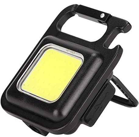 COB Kleine Taschenlampen, Magnetische Taschentaschenlampen Leistungsstarke 800 Hohe Helle Wiederaufladbare Magnetische Arbeitslicht-Taschenlampe mit Schlüsselbund