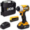 JCB 18V Cordless Impact Driver, 13pc Impact Bit Set, 2.0Ah Battery, Fast Charger, Powerful 150Nm Torque, 1/4 Hex Quick Change Chuck, Belt Clip & LED Light, Tool Case, 3 Year Warranty