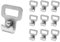 Lasiprofi Flachhaken mit Sicherung | Set 10 | LC 750 daN Stahl verzinkt | für Stäbchenzurrschine Ø 8 mm | Endbeschlag Stäbchen