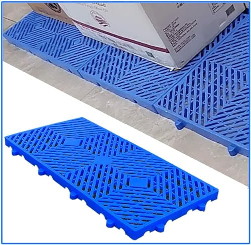 Paletas de plástico Ventilación Paletas de suelo, For almacenamiento en sótano, plataforma de piso con ventilación de rejilla impermeable, plataforma de almacén con múltiples paletas que se combinan l