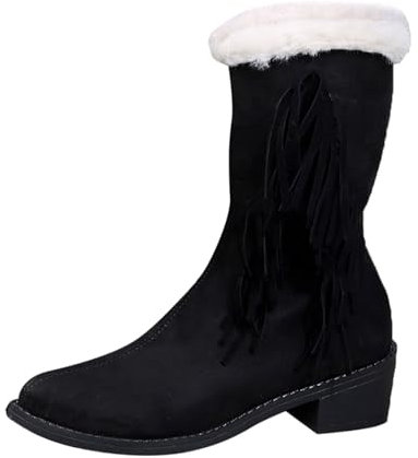 Stivali Moto Donna Stivali Donna con Tacco Coperto Stivali Cowboy Donna Stivaletti Donna con Tacco Alto Anfibi Donna Stivali Alti Donna sotto Il Ginocchio Stivali Monta