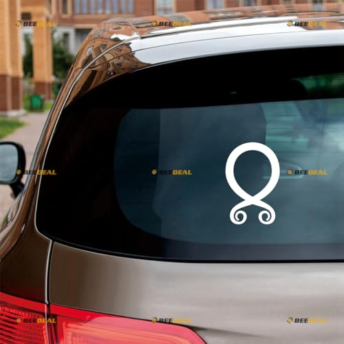 Troll Kreuz Aufkleber Decal Vinyl Nordisch Symbol Odin - 2 Pack Weiß 10,2cm - für Auto Boot Laptop Becher Ohne Hintergrund Konturschnitt