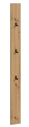 xonox.home – Garderobenpaneel Drive 16x160x6 cm in Artisan Oak Nachbildung – Flurgarderobe mit Haken & Ablage in Holzoptik – Wandpaneel zeitlos & flach gebaut für Diele & Eingangsbereich