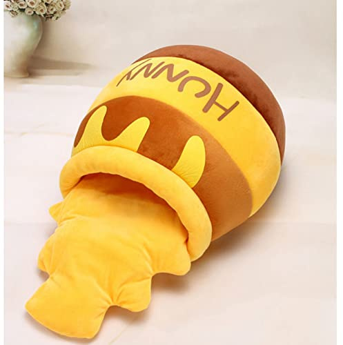 RIZGHWOY Cat Cave Bed Honey Pot Shape Pet Sleep Bed Cat Cushion with Removable Double Sided Pad and Deep Design for Small Dogs and Cats