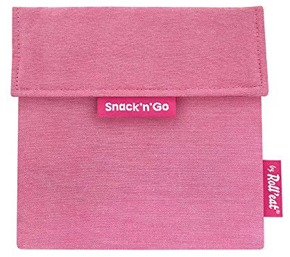 Roll'eat ® | Porta Sandwich Reutilizable, Bolsa Ecológica sin BPA, Porta Bocadillo de Color Violeta - Snack'n'Go Nature