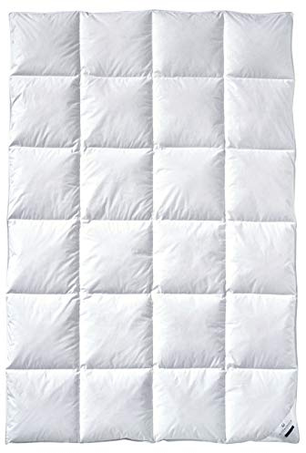 Billerbeck Daunendecke Super-Edition extra warme Wärmestufe Bettdecke, 135 x 200 cm Baumwolle, Allergiker geeignet