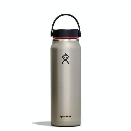 HYDRO FLASK - Leichte Trinkflasche mit 946 ml (32 oz) Trail Series - Vakuumisolierte, Wiederverwendbare Trinkflasche aus Edelstahl mit Auslaufsicherem Flex Deckel - Größe Öffnung - BPA-frei - Slate