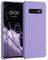 kwmobile Hülle kompatibel mit Samsung Galaxy S10 Plus / S10+ Hülle - Silikon Handy Case - Handyhülle weiche Oberfläche - kabelloses Laden - Veilchen Lila