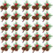 Noverlife 25PCS Mini Künstliche Kiefernhacke mit roten Beeren und natürlichen Tannenzapfen, immergrünen Kiefernzweigen und Stechpalmenbeeren, künstlichen Kiefernnadeln für Festivaldekoration