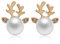 FJYDBTWJ Frauen Elegante Weihnachten Rentier Ohrstecker Mode Weihnachten Perle Hirsch Ohrringe Ohrstecker Frauen Mädchen Schmuck Zubehör/A / 1 Pair