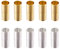 PandaHall Magnetische Schmuckverschlüsse aus Messing, goldfarben, silberfarben, 10 Sets