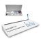Petit Tableau Blanc de Bureau en Verre avec Boite de Rangement, Effaçable à Sec pour Notes et Rappels – Remplace les Notes Autocollantes, Organiseur de Bureau Compact Entre l'Écran et le Clavier
