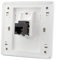 CAT6 RJ45 LAN Cable Ethernet Wall Plate,Female to Female Gigabit Network Socket Faceplate,Dual-Pass Network Wall Plug,Internet Straight Plug Outlet,86x86mm Socket Box (LAN x 1)