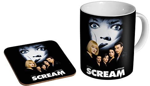 profiles Scream Movie – Keramik-Kaffeetasse + Untersetzer Geschenkset