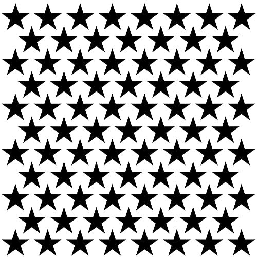 PREMYO 84 Sterne Wandsticker Kinderzimmer Mädchen Jungen - Wandtattoo - Wandaufkleber Selbstklebend Schwarz