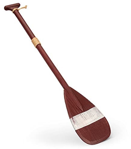 NKlaus Deko Paddel Holz maritim bemahlt Bordeaux weiß 91,5x16x3cm mit Haken 11704