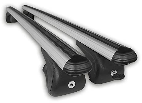 Omtec Bold Bar V1 Dachträger-Set für Citroën C4 Picasso / C4 Grand Picasso MPV, Aluminium, Anti-Vol, Längenstange, Silber