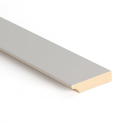 Bildershop-24 Battiscopa per pannelli da parete Dekowa in grigio chiaro, 230 x 8 x 1,8 cm
