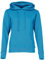 Fruit of the Loom Ladies Classic Kapuzen-Sweat + GRATIS MyShirt Stoffbeutel, Farbe:azurblau + GRATIS MyShirt Stoffbeutel, Größe:XS