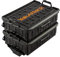 YakAttack TracPak Black Combo Kit – 2 Stackable Kayak Storage Boxes with Quick Release Track Mount Base | Kayak Crate System for Fishing Gear & Tackle Accessories | Compact Kayaking Storage Box
