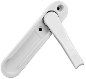 Manilla Ventana Manija de ventana oculta de aleación de Zinc blanca/negra, accesorios de Hardware for Windows, manija de pantalla con tornillos de acero inoxidable Manilla Puerta Ventana ( Color : Whi