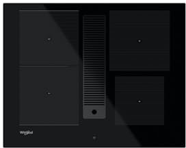 Whirlpool WVH 1065B - Piano cottura da 65 cm con cappa, Induzione, 4 Fuochi, Nero